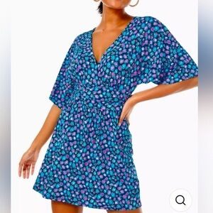 Lilly Pulitzer Parigi Skort Seabreeze Blue Pink Small Short Sleeve Romper Preppy